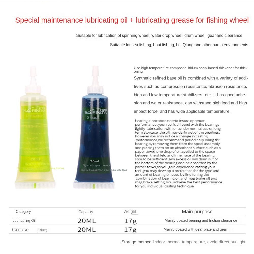 Reel Lubricant - 1 set: smeervet voor vismolens, bestand