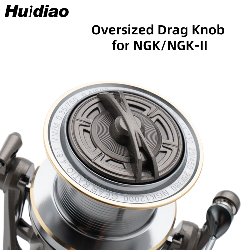 Reel Drag Knob - HUIDIAO Oversized slepenknop Lichtgewicht slepenafdekking Nylon