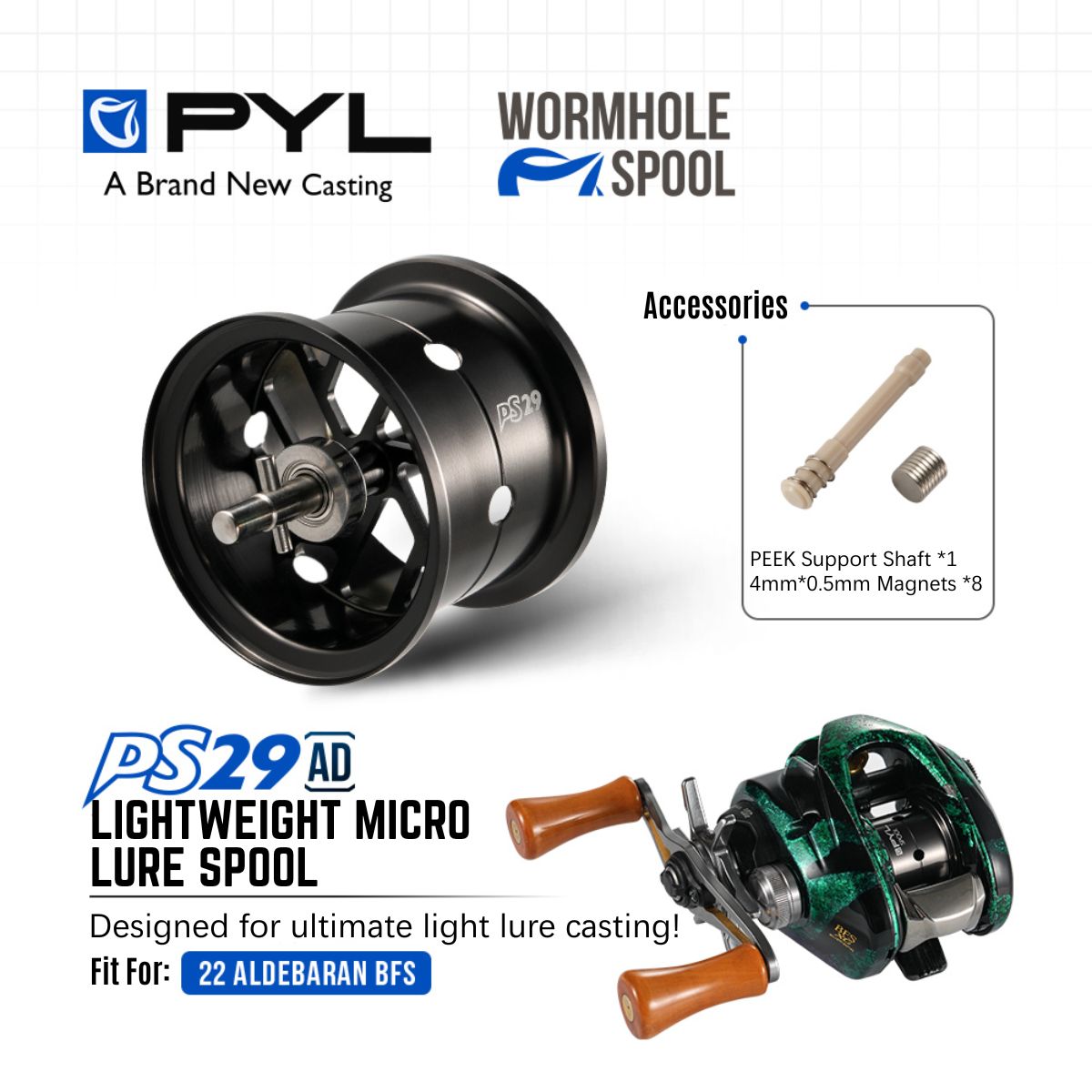 Reel Spare Spool - PYL PS29 AD Gemodificeerde Spoel voor