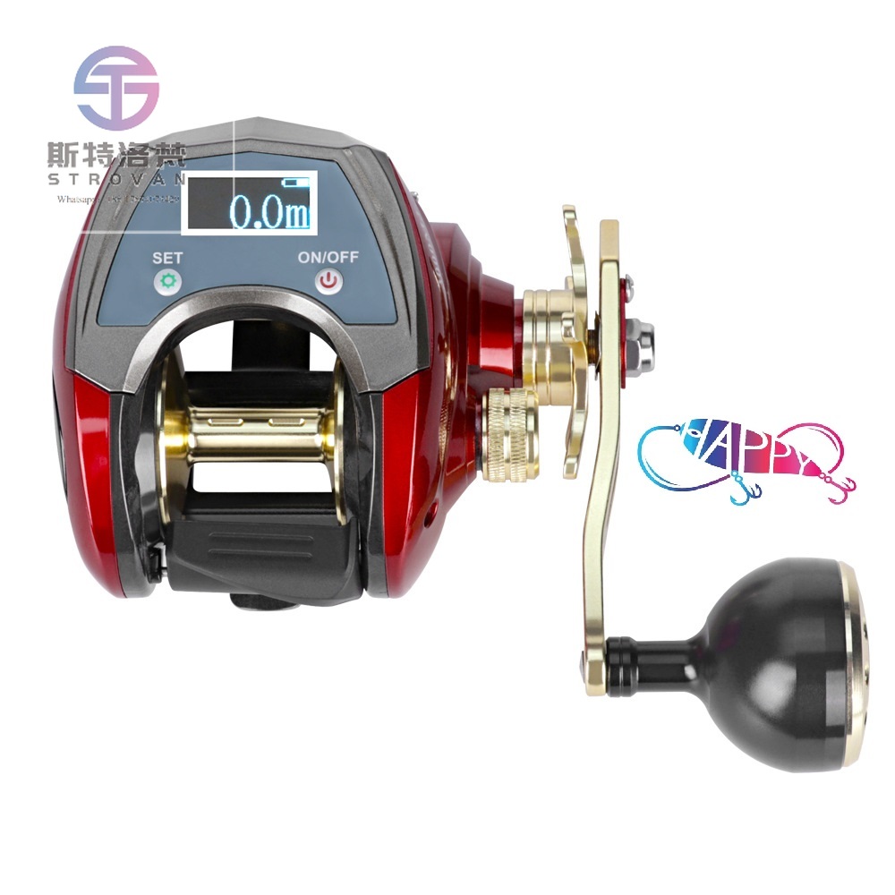 Trolling Reel - 6+1BB elektrische vismolen met digitale display,