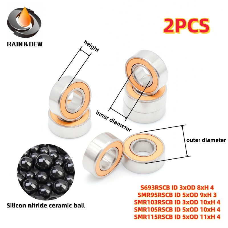 Fly Reel - 2 Stuks Miniatuur Kogellager 3x8x4 3x10x4