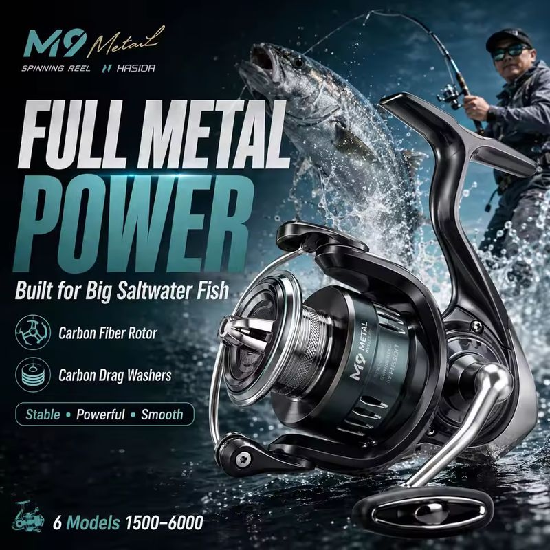 HASIDA M9 Spinningmolen Volled - Trolling Reel recensie en prijs