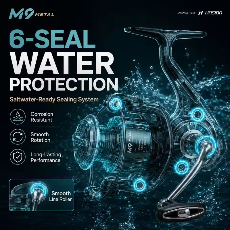 HASIDA M9 Spinningmolen Volled - Trolling Reel recensie en prijs