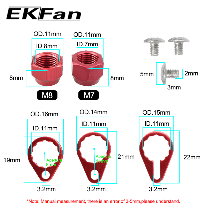 EKFan M7 M8 Legering Moeren Ve - Reel Drag Knob recensie en prijs