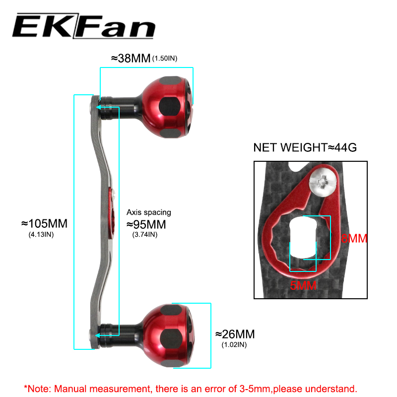 EKFan 105mm koolstofvezel Viss - Reel Drag Knob recensie en prijs